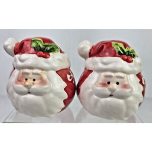 Roly Poly Red Santa Claus Salt & Pepper Shakers Holiday Kitchen & Home Decor